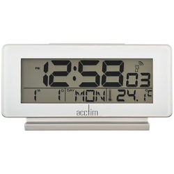 Acctim Novara Radio Controlled Alarm Clock, White